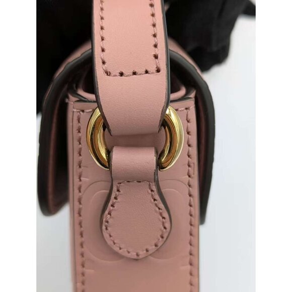 Gucci GG Embossed Super Mini Leather Crossbody Bag Pink 772794 - Picture 6 of 14